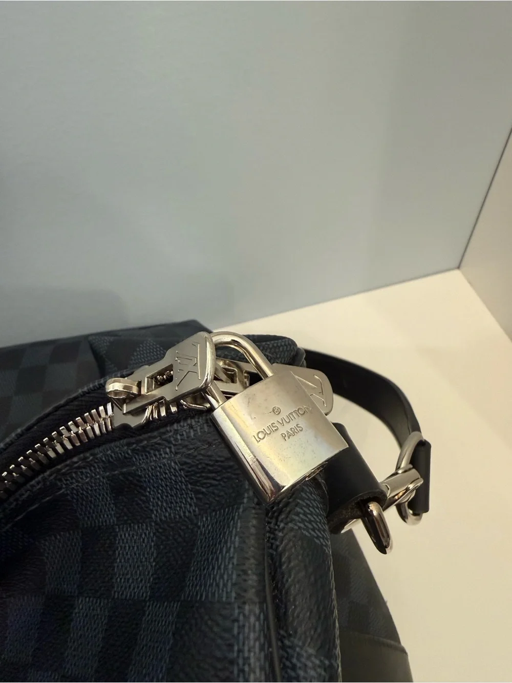 Louis Vuitton Keepall Bandoulière 55 Damier Graphite Bag Made in France